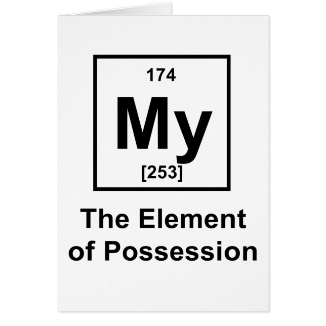 Mon, l'élément de la possession (Devant)