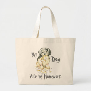 Mon Lowchen a mangé mes devoirs Grand Sac fourre-t