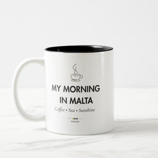 Mon matin à Malte | Mug à café maltais | Malte G (Gauche)