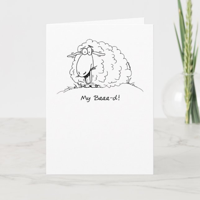 Mon Mauvais Dessin Mouton Carte Anniversaire Anniv (Devant)