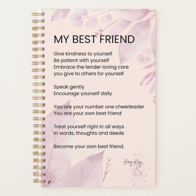 Mon meilleur ami Encouragement Poème Poésie (Devant)