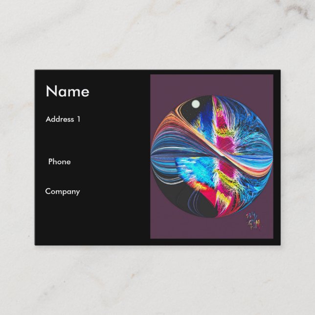 Mon monde dans le carte de visite de couleur (Devant)