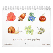 Mon monde en aquarelles Calendrier 2021
