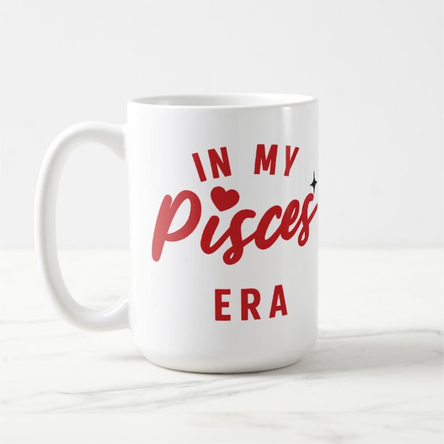 mon Mug d'ère Poissons, cadeau d'anniversaire Pois (Gauche)
