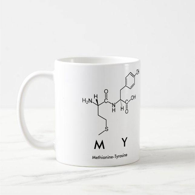 Mon nom de peptide mug (Gauche)