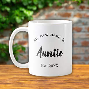 Mon nouveau nom est Tante New Aunt Coffee Mug