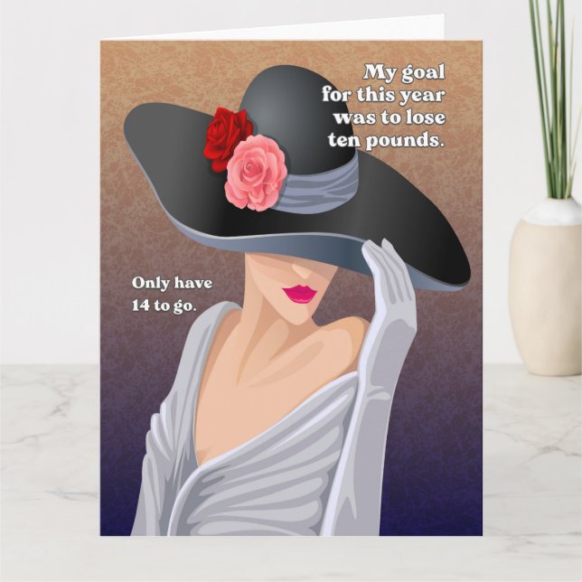 Mon objectif drôle Carte de vœux rétro (Devant)