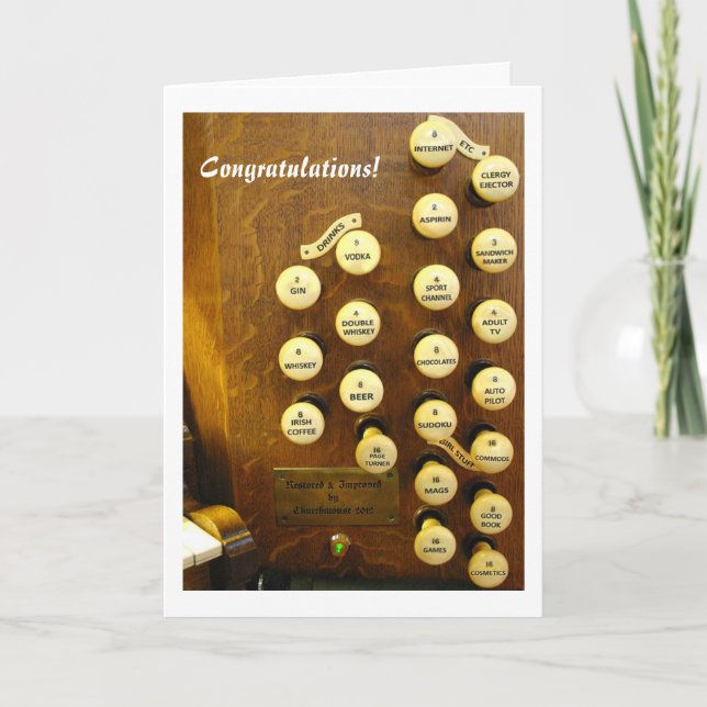 Mon organe idéal carte de félicitations (Devant)