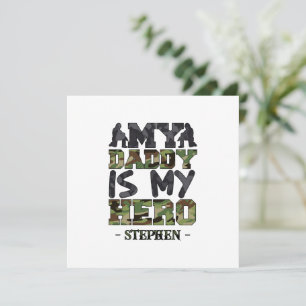Mon Papa Est Mon Héros - Camouflage Lettres