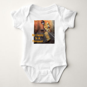 Mon papa est un pompier Body bébé bio Cadeau