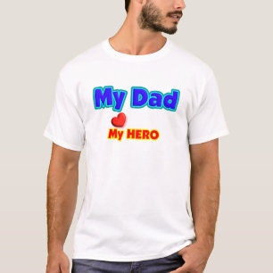 Mon Papa Mon Héros, Amour de Papa, T-Shirt Typogra