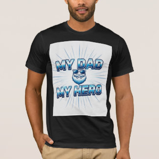 Mon Papa Mon Héros T-Shirt Bleu Fête des Pères | C