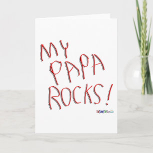 Mon Papa Rocks ! Carte de vœux