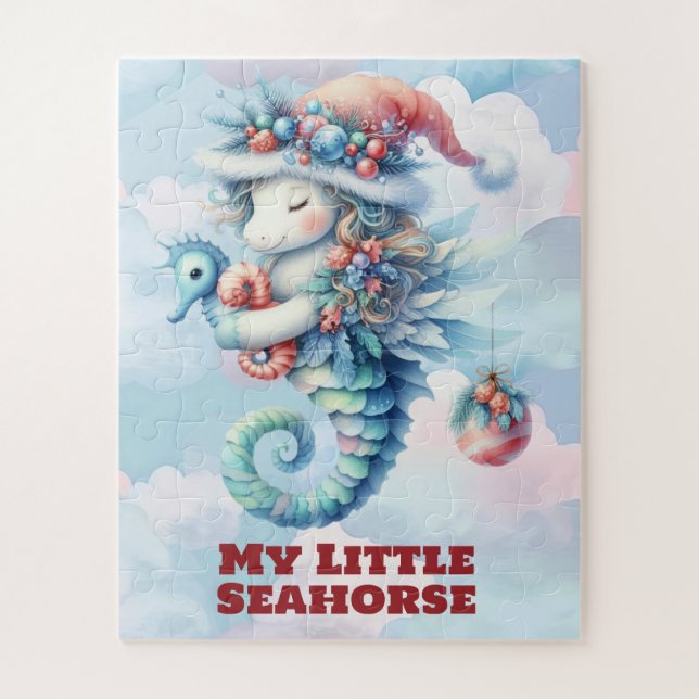 Mon petit cheval de mer Puzzle de Noël pour enfant (Vertical)