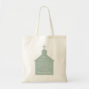 Mon petit sac d'église mignon vert personnalisé fo