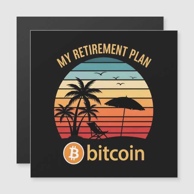 Mon Plan De Retraite Bitcoin Plage Coucher De Sole (Devant / Derrière)