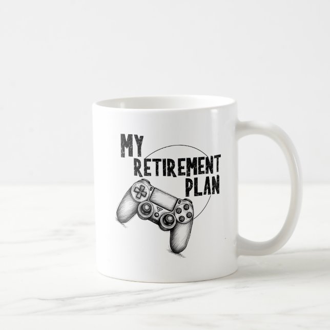 Mon plan de retraite gaming mug buvette de café (Droite)