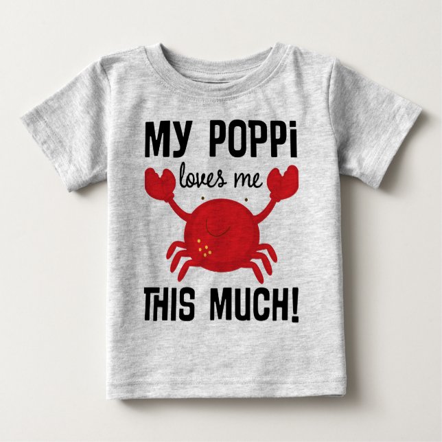 Mon Poppi m'aime ce beaucoup de T-shirt de (Devant)