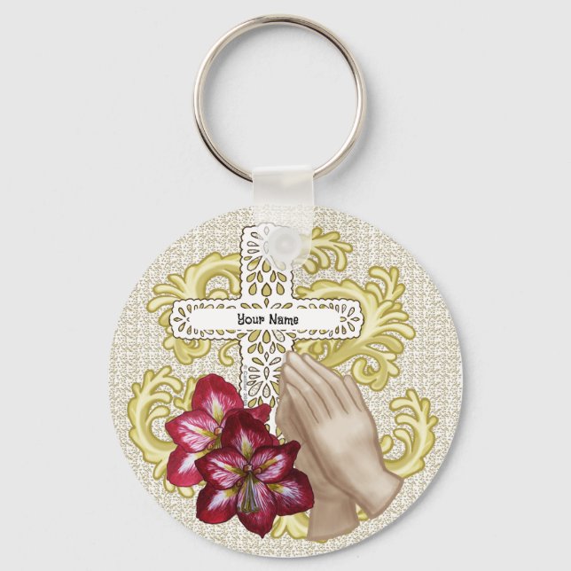Mon porte-clés croix chrétienne Amaryllis  (Recto)