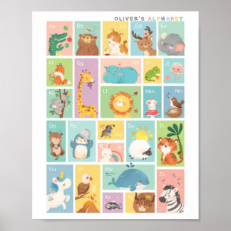 Mon premier alphabet ABC Affiche Animaux