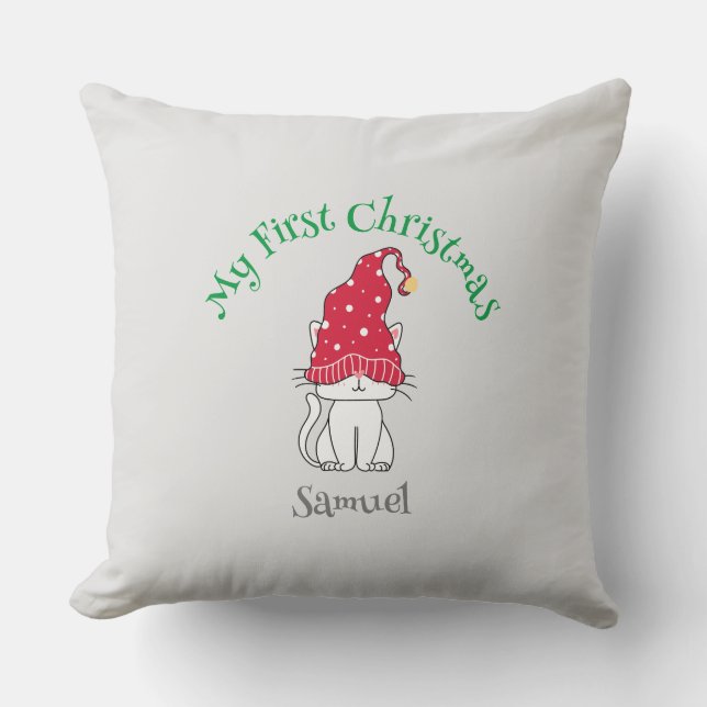 Mon premier coussin de Noël - personnalisable (Recto)