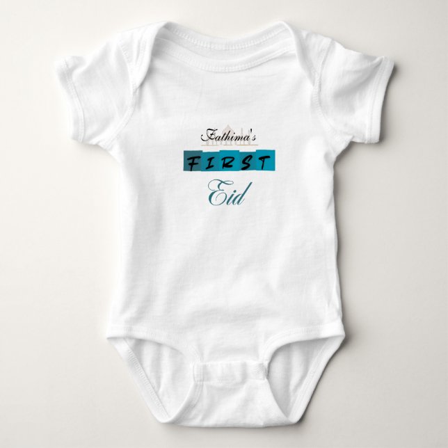 Mon premier Eid Body pour bébé islamique - Personn (Devant)