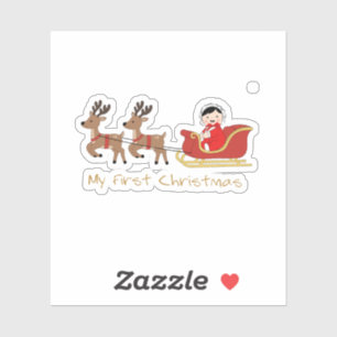 Mon premier Noël – Autocollant bébé mignon