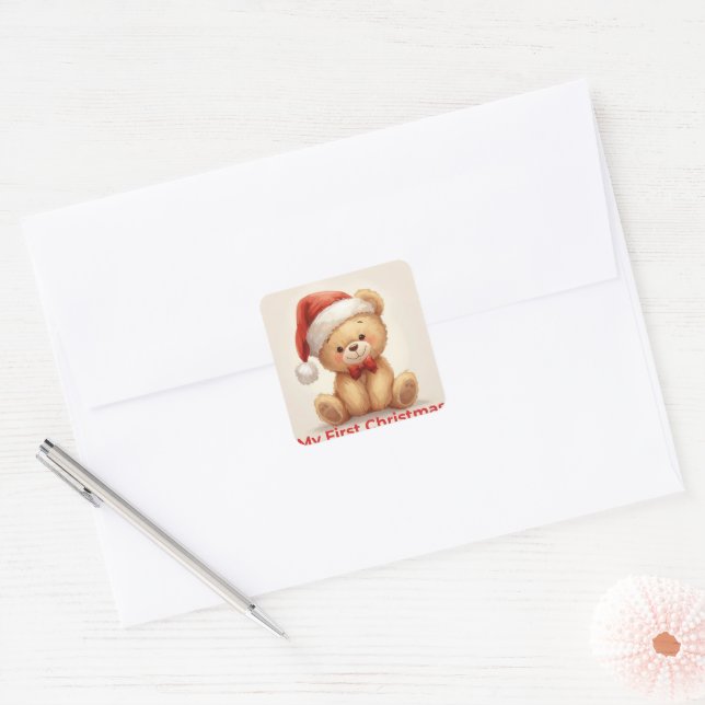 Mon premier Noël Autocollant de vacances pour bébé (Enveloppe)