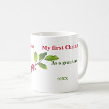 Mon premier Noël comme grand-mère sainte baies Mug