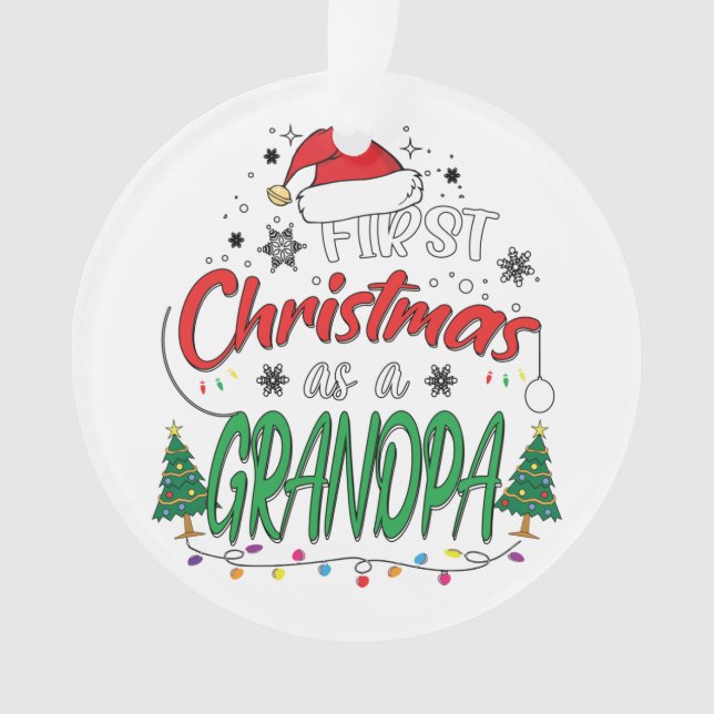 Mon Premier Noël Comme Grand-Père Drôle Nouveau Gr (devant)