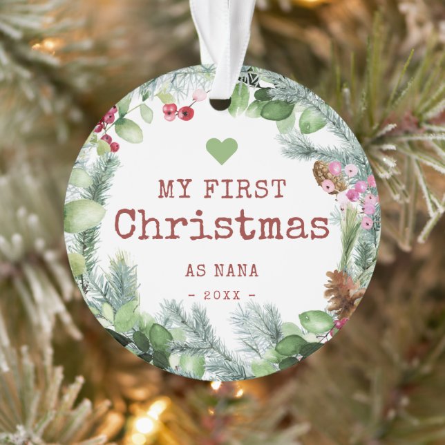 Mon premier Noël en tant que Nana Verdure d'hiver (Arbre)