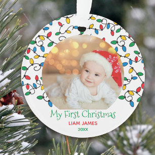 Mon premier Noël Guirlande lumineuse bébé photo