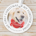 Mon premier Noël pour toujours Accueil Moderne Pho<br><div class="desc">Ce design simple et classique est composé de typographie serif et d'ajouter une photo personnalisée. "Mon premier Noël dans ma maison à jamais" encercle la photo personnalisée.</div>