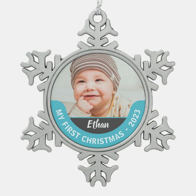 Mon premier ornement encadré de flocon de neige -  (Devant)