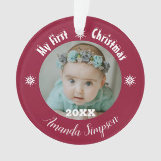 Mon premier ornement encadré de flocon de neige de