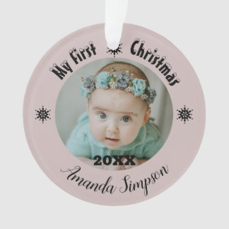 Mon premier ornement encadré de flocon de neige de