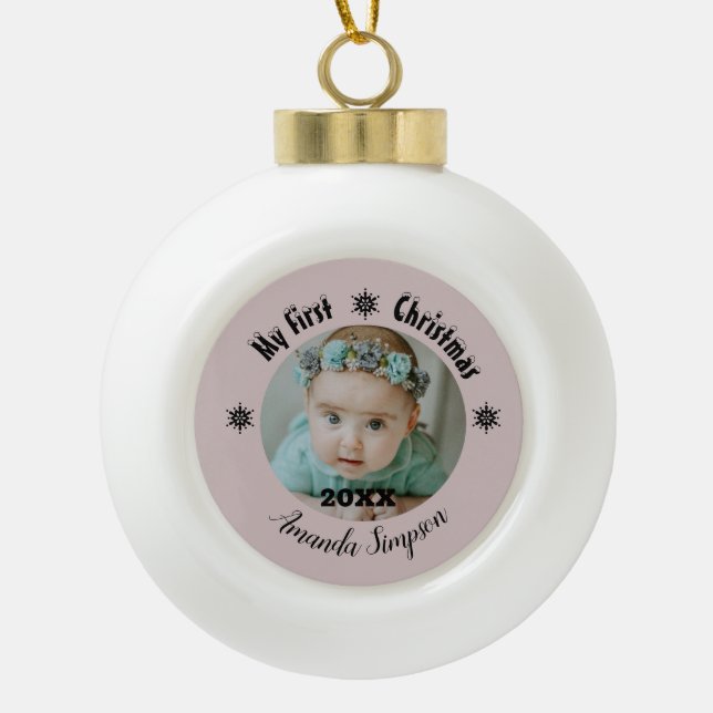 Mon premier ornement encadré de flocon de neige de (Devant)