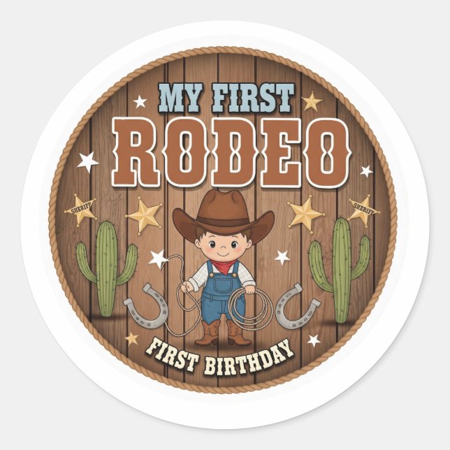 Mon premier sticker pour bébé Rodeo (Devant)