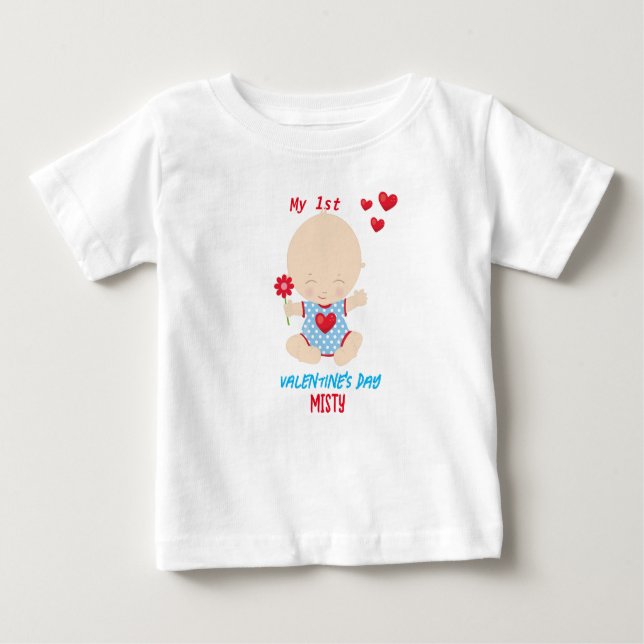 Mon premier T-shirt bébé de la Saint Valentin (Devant)