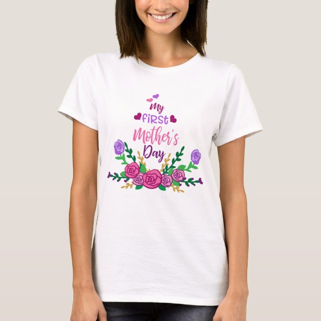 Mon premier T-shirt de maman du jour de mère (Devant)