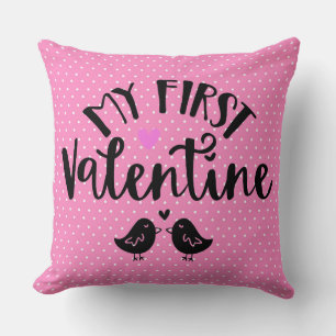 Mon premier Valentin/Cupidon M'aimez-vous Coussin