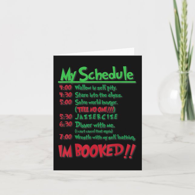 Mon programme de jour Je suis réservé Noël Joyeux  (Devant)