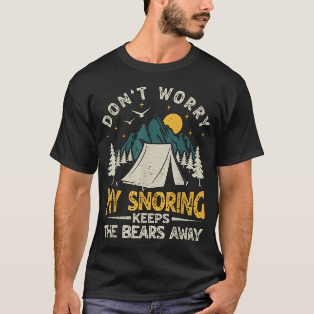 Mon ronflement éloigne les ours T-shirt drôle de c (Devant)