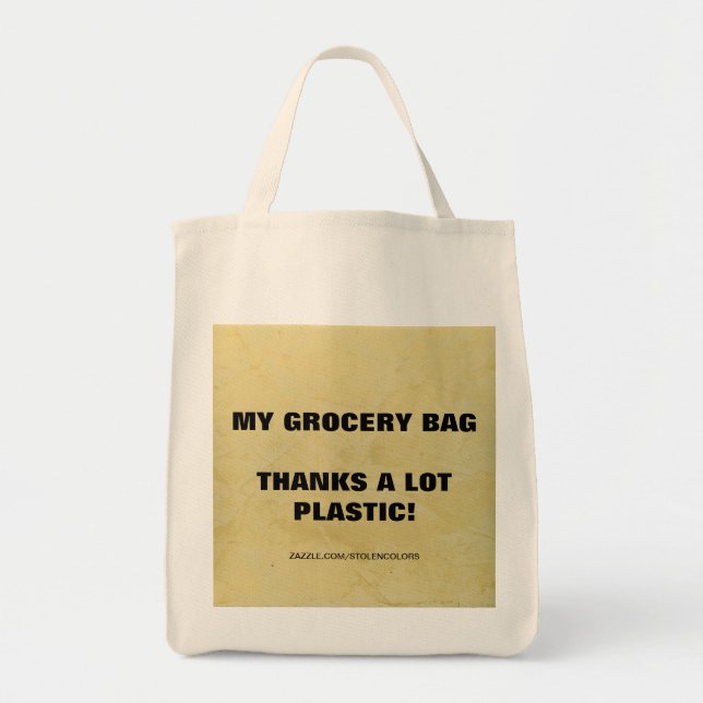 MON SAC DE COURSES - MERCI BEAUCOUP PLASTIQUE ! (Devant)