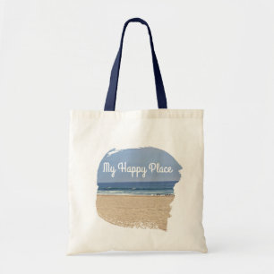 Mon sac fourre-tout heureux à plage d'endroit