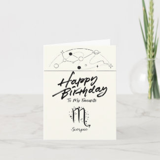 Mon Scorpio favori Cartes d'Anniversaire Coeur