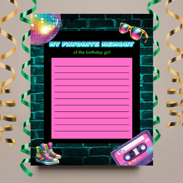 Mon souvenir préféré Jeu de fête disco néon des an (Créateur téléchargé)