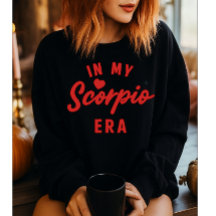 mon sweatshirt d'époque scorpio, cadeau d'annivers
