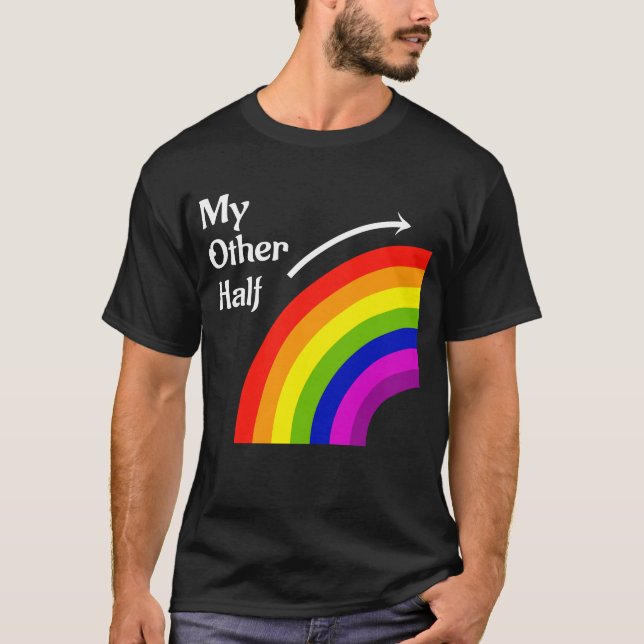 Mon T-shirt assorti droit d'arc-en-ciel d'autre (Devant)