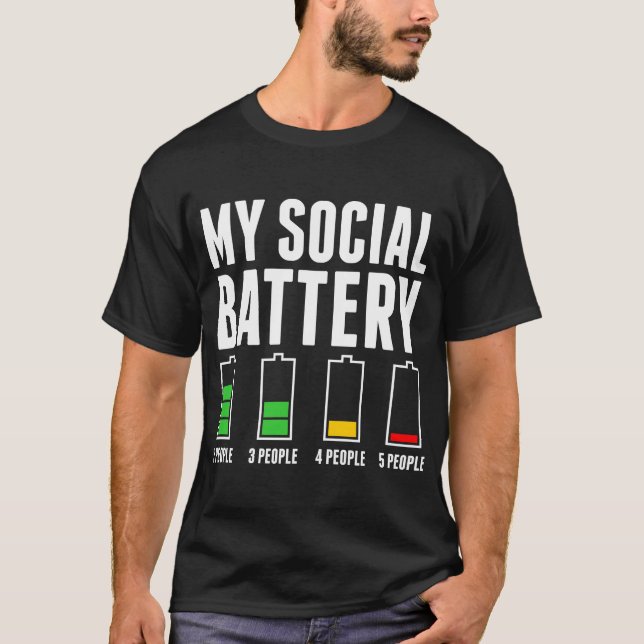 Mon T-shirt de batterie sociale (Devant)